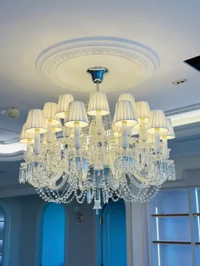 Đèn Chùm Pha Lê Baccarat Chao Vải Cao Cấp TLV - Đẳng Cấp Biệt Thự Luxury