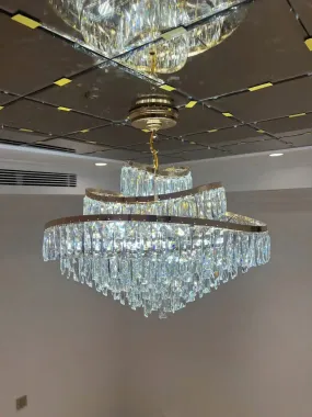 Đèn Chùm Pha Lê Thông Tầng Lượn Sóng TLV – Đẳng Cấp Thượng Lưu