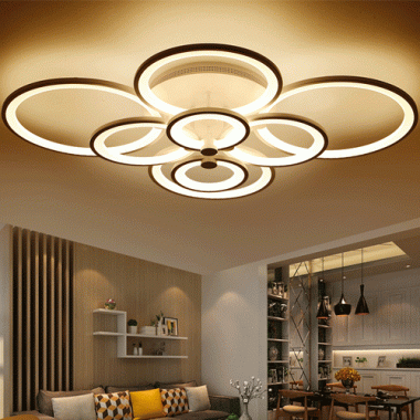 Đèn Ốp Trần Hiện Đại 6 Vòng Tròn Sang Trọng | TLV Lighting