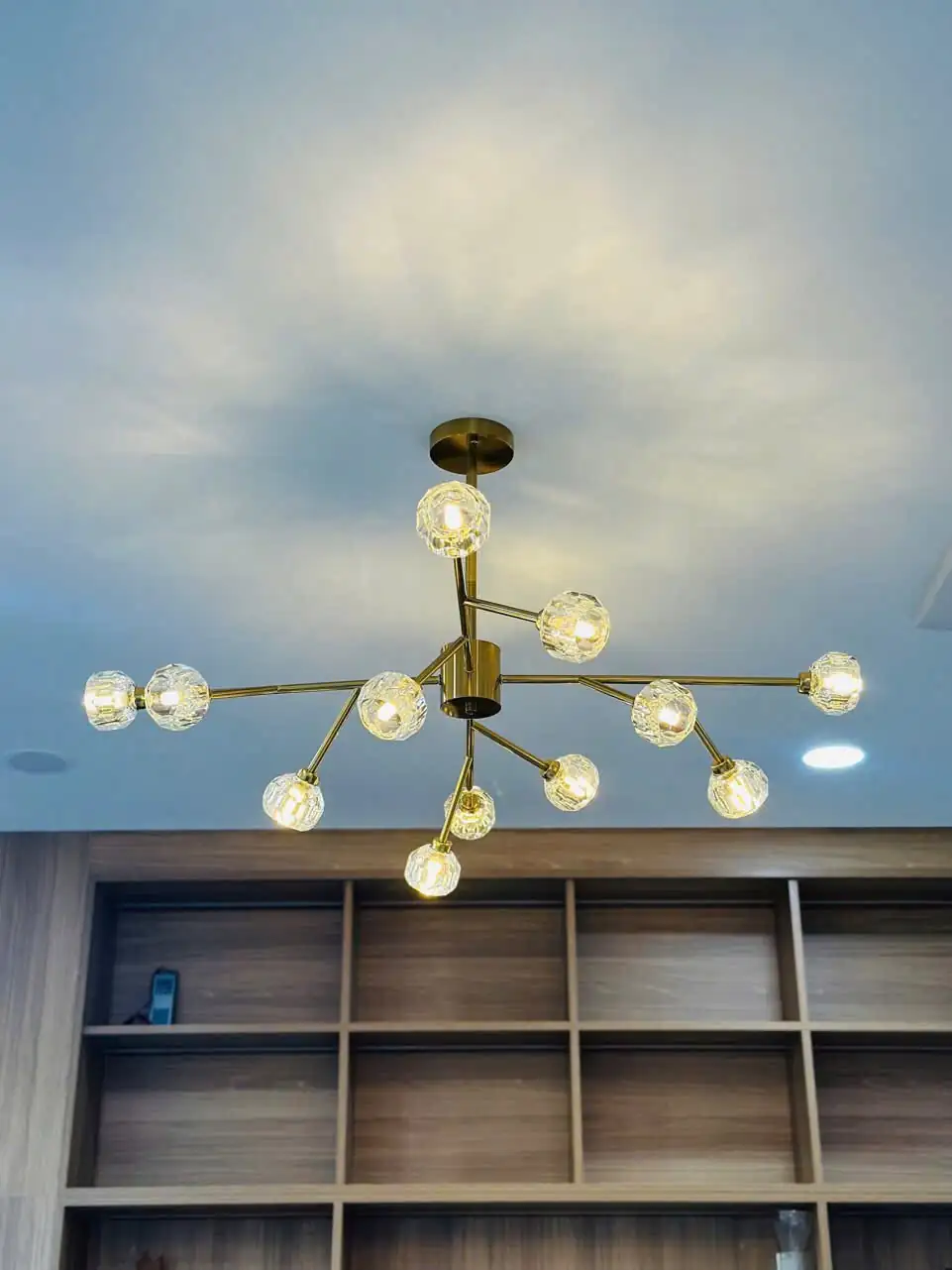 Đèn Chùm Pha Lê Hiện Đại TLV - Đèn Thả Trần Phòng Khách Cao Cấp